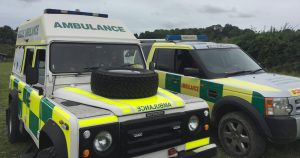 4x4 ambulances deployed at an event